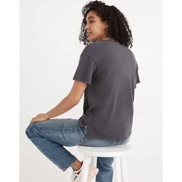 Madewell Let's Sail Away Cotton T shirt XS Gray soft feel - Picture 2 of 12